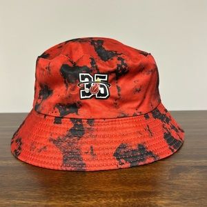Miami heat 35th anniversary bucket hat. Red black